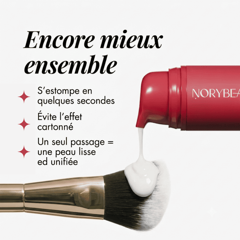Pinceau 2 en 1 pour construire et corriger le maquillage